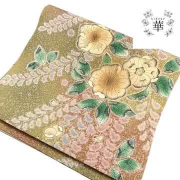 250 화 후쿠로 오비 츠지가하나 그린 브라운 인기 패턴 작가 작품