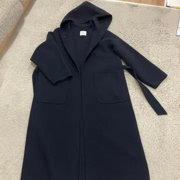 이에나 네이비 롱 코트