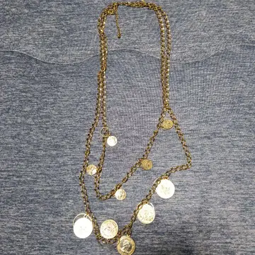 골드 코인 모티브 목걸이