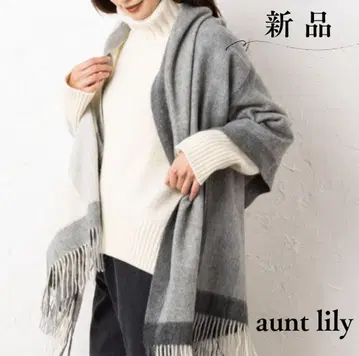 울 캐시미어 대형 체크 스톨 | 대형 스톨 캐시미어 울