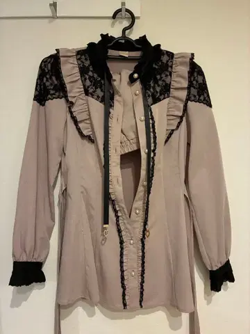 [ 시크릿허니 ] 숄더 레이스 셋업 핑크