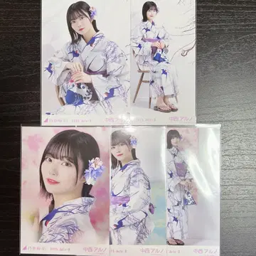 노기자카46 나카니시 아루노 브로마이드 2023년 유카타 5종 컴프