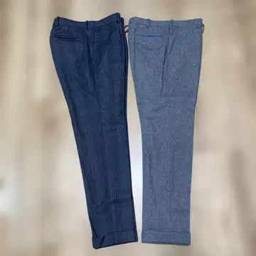 [ 새상품급 ] 겨울 상품 울 네이비 그레이 슬랙스 2세트