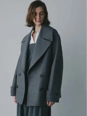 HER. 빅 칼라 코트 그레이 택 포함 새상품