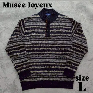 [ Musee Joyeux ] 뮤제 조와유(L) 니트 스웨터 네이비