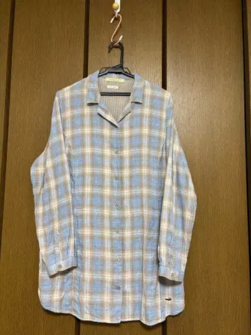 CROCODILE 체크 무늬 긴팔 셔츠 LL 사이즈