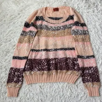 MISSONI 미쏘니 모헤어 실크 패턴 니트 스웨터 이탈리아제