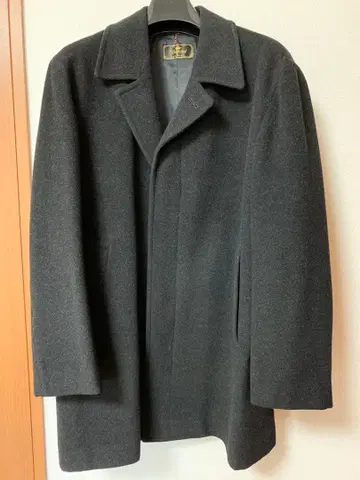 Selected 다크 그레이 체스터 코트