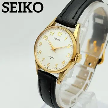 SEIKO 세이코 가동 수동 와인딩 손목시계 라운드 레어 여성용 골드