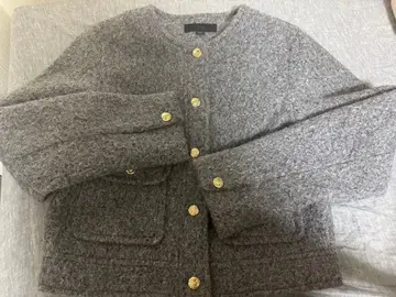 [ ZARA ] 골드 버튼 부클레 자켓