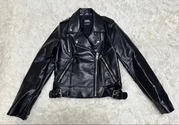 [컨디션 최상] ZABA 블랙 가죽 더블 라이더 자켓