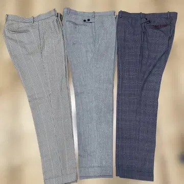 [ 새상품급 ] 체크 무늬 슬랙스 3세트 사이즈 46