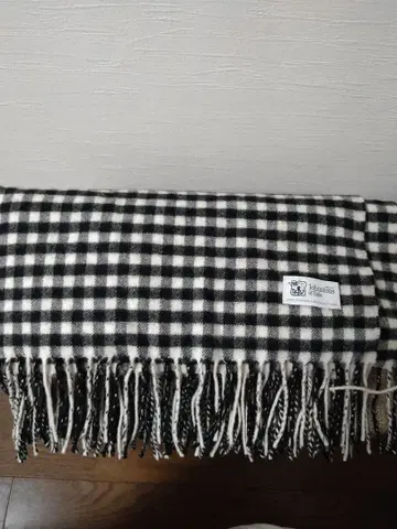 존스턴스 Johnstons 캐시미어 깅엄 체크 대형 스톨