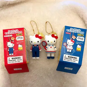 헬로키티전 시크릿 마스코트 참 A&B 세트 (오버롤 테니스)
