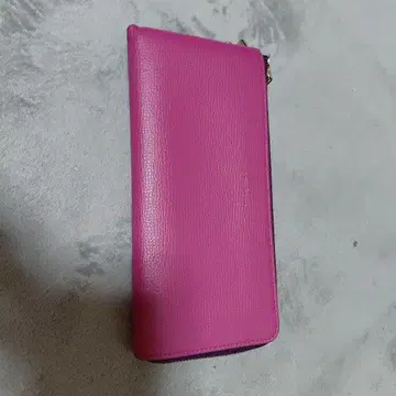 핑크 가죽풍 장지갑 지퍼 달린 패트릭 콕스