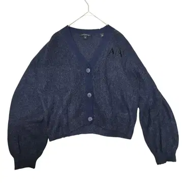 아르마니 익스체인지 모헤어 혼방 숏 기장 니트 가디건 XS