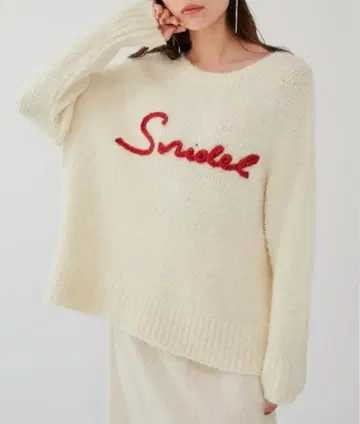 [snidel] 부클레 로고 니트 풀오버