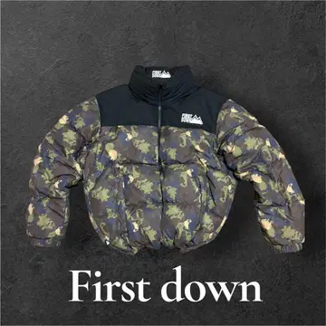 First down 카모플라쥬 카모 무늬 다운 자켓