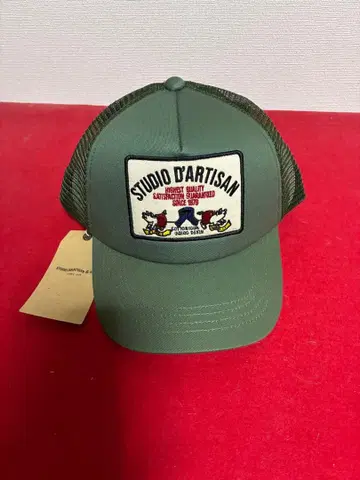 [새상품] 스튜디오 다치산 메쉬 캡 WORK CAP 올리브