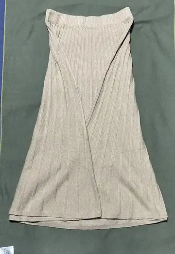 새상품 버터크림 니트 스커트 여성용 플리츠 프리 사이즈