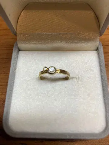 골드링 2스톤 핑키 4호