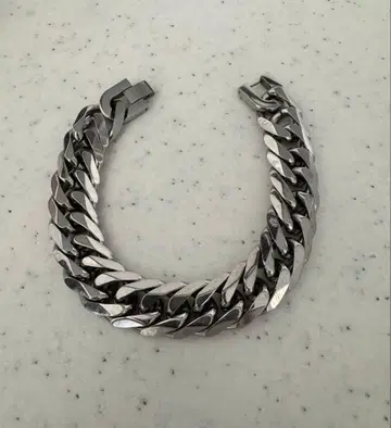 실버 스테인리스 스틸 체인 팔찌 남성용 액세서리