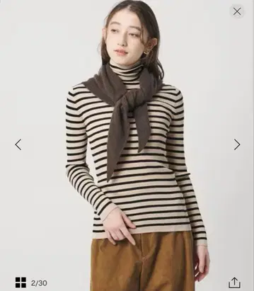 현행 모델 2025AW 유나이티드 애로우즈 리브 보더 터틀 니트