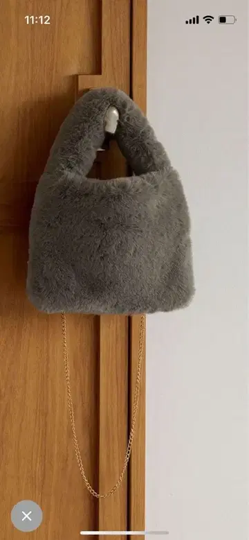 [ 미사용 ] 그린라벨 퍼 2WAY 토트백 숄더백