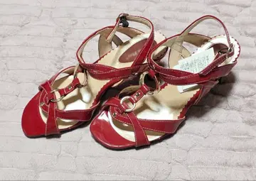 스트랩 샌들 빨간색