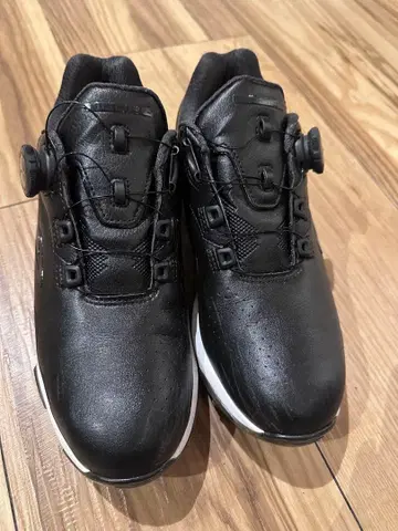 2회 착용 다이얼식 블랙 골프화 블랙 24.5cm TIGORA