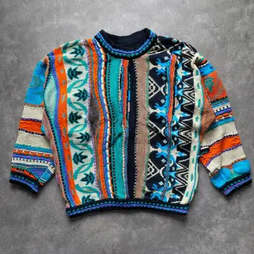 COOGI 3D 니트 스웨터 호주산 멀티 컬러