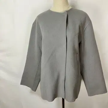 캐시미어 혼방 theory luxe 더블 페이스 코트 38 M 그레이