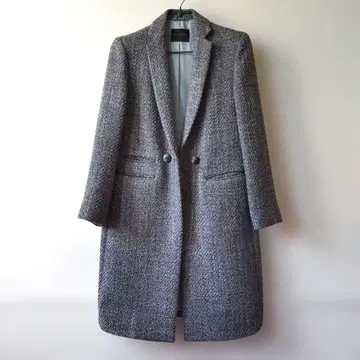 투모로우랜드 컬렉션 울 혼방 체스터 코트 그레이 38 일본제