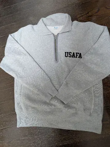 챔피온 USAFA 하프 지퍼 리버스 위브 단일 택 복각