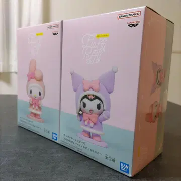산리오 Fluffy Puffy 마이멜로디 & 쿠로미 피규어 세트
