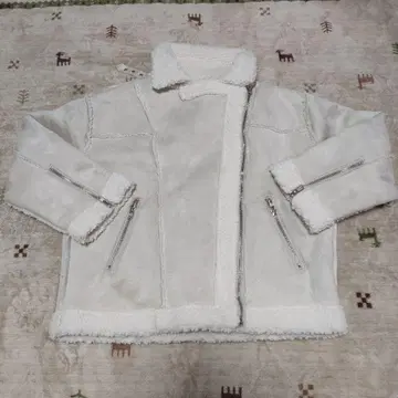 GRL 에코 무스탕 라이더 자켓 아이보리