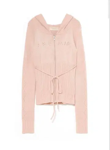 andmary Angel 크로셰 후드 탑 핑크