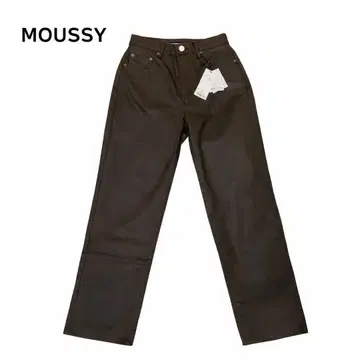 미사용 새상품 MOUSSY 마우지 브라운 캐주얼 팬츠 스트레이트 레그