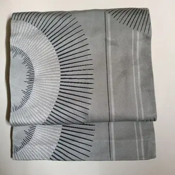 그레이 방사형 무늬 후쿠로 오비