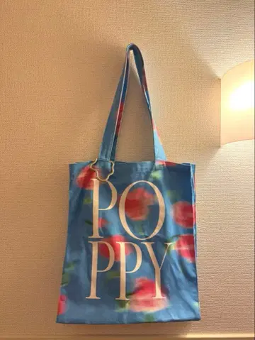 [새상품급] POPPY 포피 꽃무늬 토트백 아사기니요 카라비너 포함