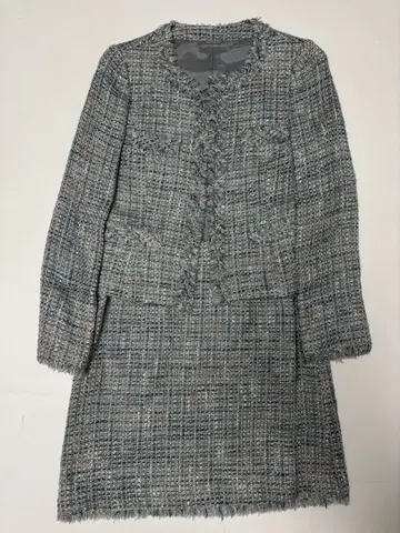 ANAYI 블루 계열 트위드 스커트 수트