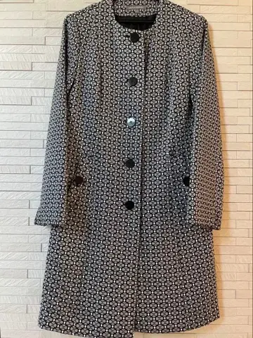 코트 A라인 A라인 코트 블랙 노카라 코트 로라 애슐리