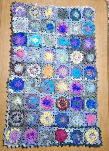 31. 손뜨개질 노로 에이사쿠 털실 무릎 담요. 매트 새상품, 미사용