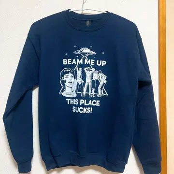 STRANGER THINGS BEAM ME UP 그래픽 맨투맨