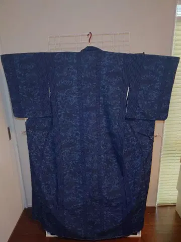 새상품급 시츠케 포함 워셔블 기모노 코몬 이중 기모노 초본 무늬