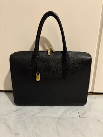 블랙 가죽 비즈니스 백