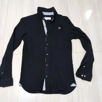 ST ANDREWS 블랙 스트라이프 긴팔 셔츠