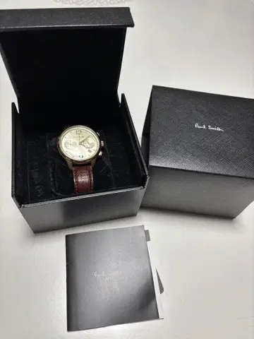 폴 스미스 쿼츠 손목시계 실버/브라운
