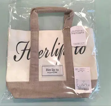 미사용 새상품 herlipto mini tote 루미네 토트백 아이보리