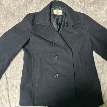 BACK NUMBER 블랙 더블 브레스트 피코트 L 사이즈